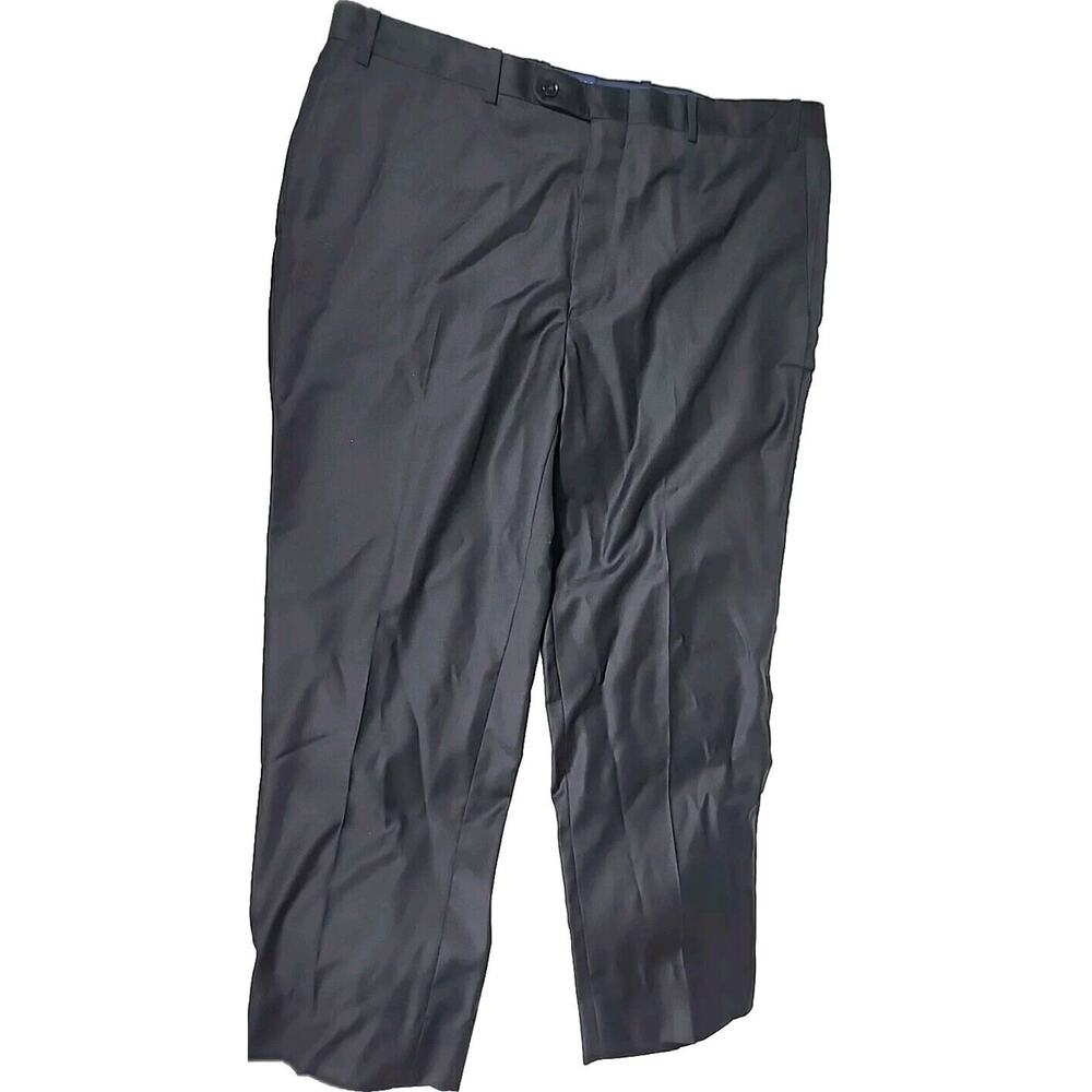 Peter Millar Solid Black Flat Front Suit Pants Si… - image 2